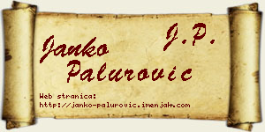 Janko Palurović vizit kartica